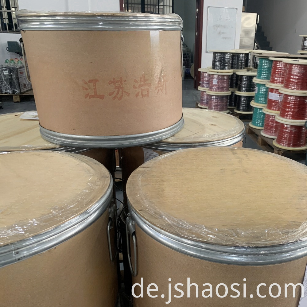 Silicone-braided wire white